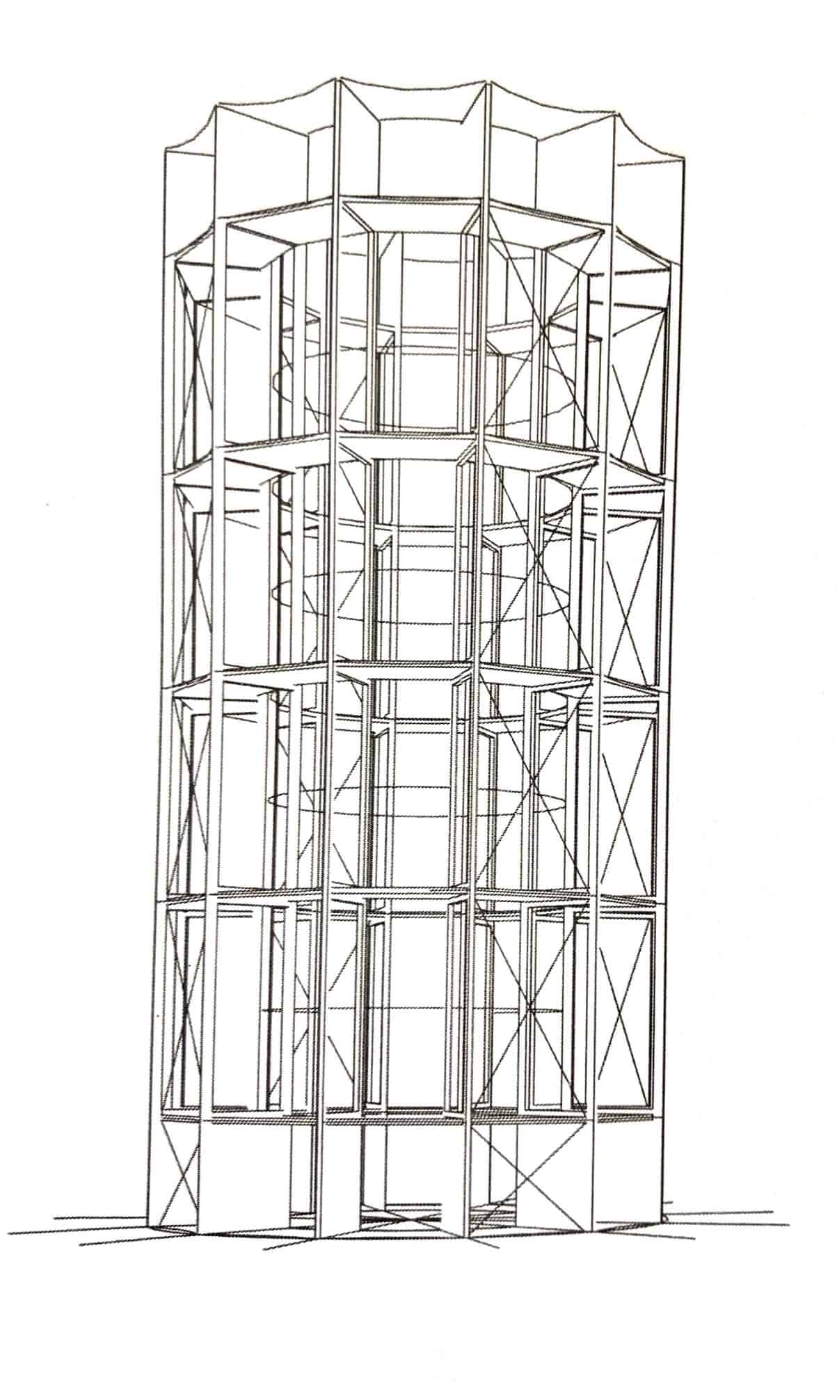 Temporärer Theaterturm am Odeonsplatz